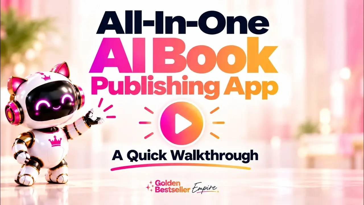 All-in-one AI book publishing app by Gundi Gabrielle: a quick walkthrough of Golden Bestseller Empire