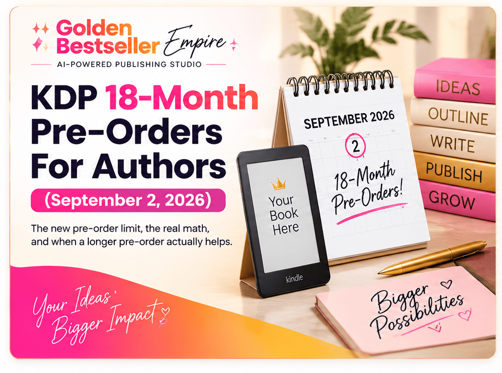 KDP 18-Month Pre-Orders For Authors (September 2, 2026) — Golden Bestseller Empire