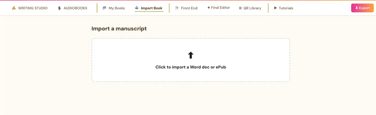 The Final Editor tab in the Writing Studio.