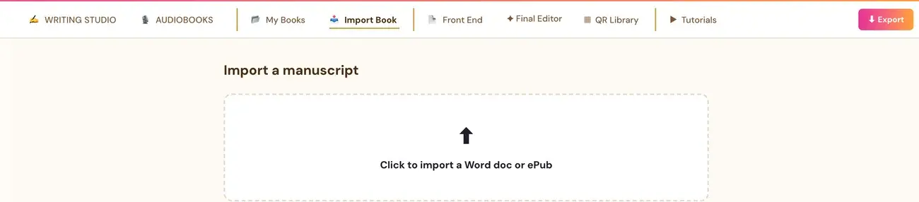 The Import Book tab.