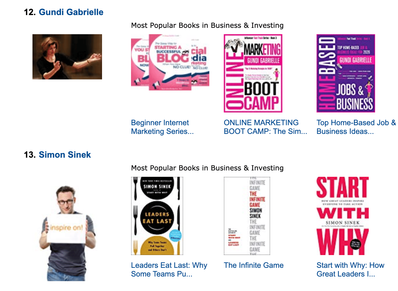 Bestselling Author Gundi Gabrielle, Founder of Golden Bestseller Empire & Blissful Kittens AI, ahead of Simon Sinek in the Top 100 Business Author Charts on Amazon